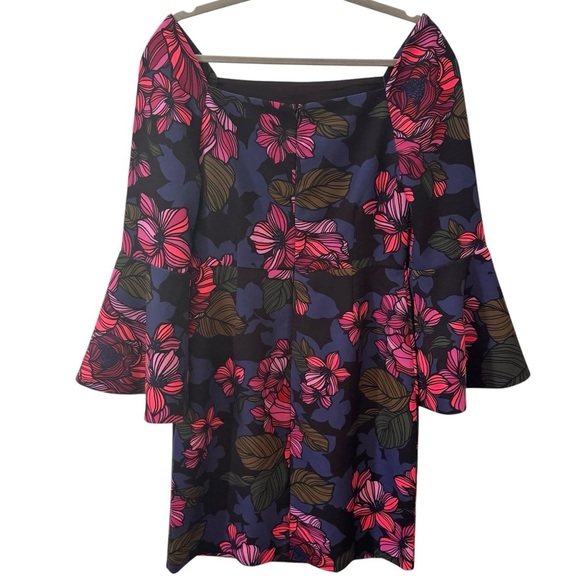 Trina Turk Miley Bell Sleeves Floral Dress Size 8 - Picture 7 of 11